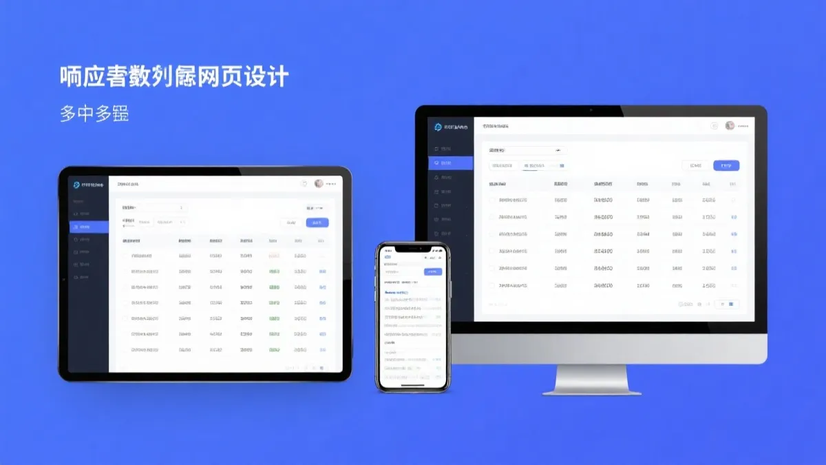 在不同设备上展示开奖信息列表的响应式界面